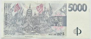 Czech Republic, T. Masaryk, 5000 crowns 1999, series B27, UNC