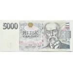 Czechy, T. Masaryk, 5000 koron 1999, seria B27, UNC