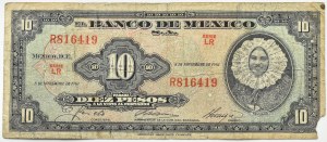 Mexico, 10 pesos 1961, LR series