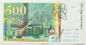 Francja, 500 franków 1995, seria B