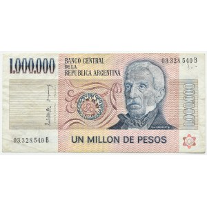 Argentyna, gen. San Martin, 1 milion pesos (1982-1983), seria B