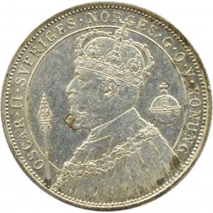 Szwecja, Oskar II, 2 korony 1897, Sztokholm
