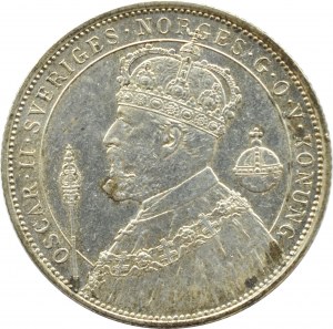 Sweden, Oscar II, 2 crowns 1897, Stockholm
