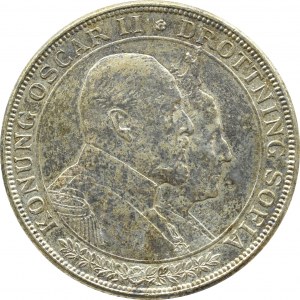 Sweden, Oscar II, 2 crowns 1907, Stockholm