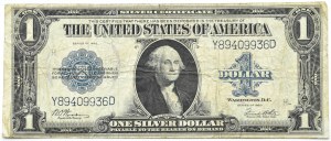 USA, 1 dollar 1923, Y/D series, G. Washington, Woods & White, format 77 X 185 mm