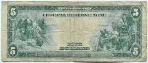 USA, A. Lincoln, $5 1914, 7-G Illinois, White & Mellon, G series, RARE