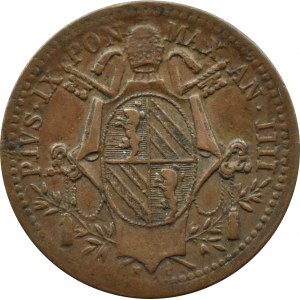 Państwo Kościelne, Pius IX, mezzo baiocco 1849 R, Rzym