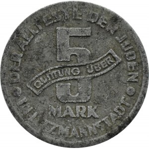 Getto Łódź, 5 marek 1943, magnez, odm. 2/2