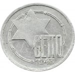 Getto Łódź, 10 marek 1943, aluminium, odm. 5/4, PIĘKNE!