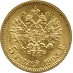 Rosja, Mikołaj II, 5 rubli 1903 AP, Petersburg