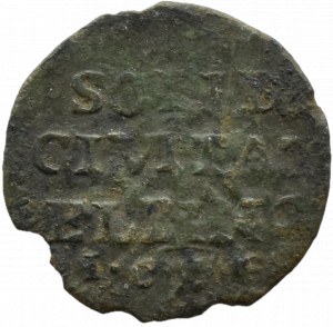 August III Sas, 1763 ICS shilling, Elbląg WHOLE DESTRUCTION