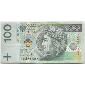 III RP, Władysław Jagiełło, 100 złotych 1994, seria AA 00.....,