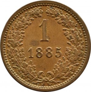 Austria-Hungary, Franz Joseph I, 1 krajcar 1885, Vienna, UNC
