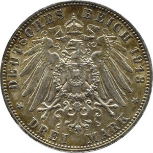 Germany, Saxony, Battle of Leipzig 1813-1913, 3 marks 1913, Dresden