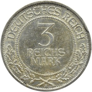 Germany, Weimar Republic, Lübeck, 3 marks 1926 A, Berlin