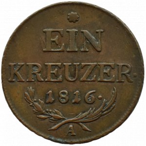 Austria, Franciszek II, 1 kreuzer (krajcar) 1816 A, Wiedeń