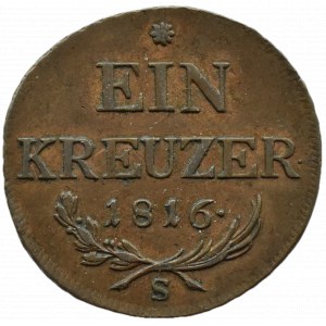 Austria, Franciszek II, 1 kreuzer (krajcar) 1816 S, Smolnik