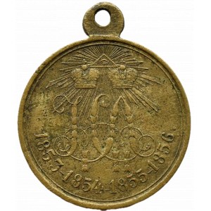 Rosja, Mikołaj I/Aleksander II, medal za udział w wojnie (krymskiej) turecką 1853-1854-1855-1856, brąz