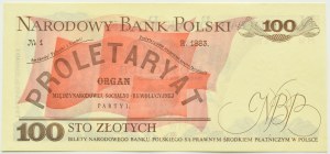 PRL, L. Waryński, 100 zloty 1986, MW series, Warsaw, UNC