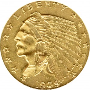 USA, Indian, $2 1/2 1909, Philadelphia