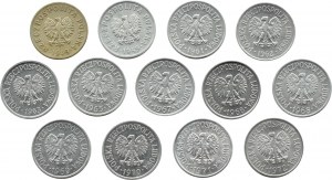 PRL, lot of 20 pennies 1949-1972, Kremnica/Warsaw, RARE ANNIVERSARY