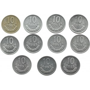 PRL, lot 10 groszy 1949-1970, Kremnica/Warszawa, RZADKIE ROCZNIKI