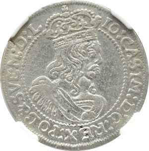 John II Casimir, ort 1664 AT, Bydgoszcz, NGC AU Details