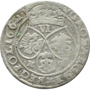 Jan II Kazimierz, szóstak 1662 N.G., Poznań