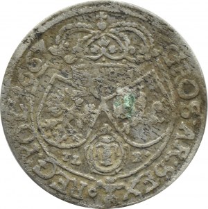 John II Casimir, sixpence 1667 TL-B, Cracow WITHOUT NOMINAL.
