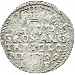 Zygmunt III Waza, trojak 1599, Olkusz