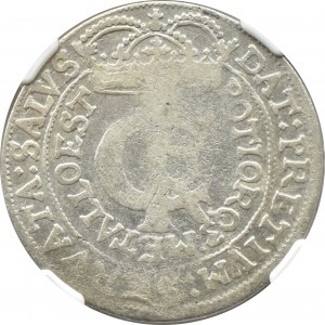 Jan II Kazimierz, złotówka (tymf) 1663 AT, Bydgoszcz, NGC VF