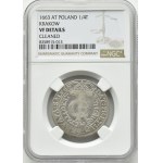 Jan II Kazimierz, złotówka (tymf) 1663 AT, Bydgoszcz, NGC VF