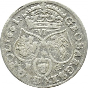 Jan II Kazimierz, szóstak 1661 NG, Poznań, RZADKI