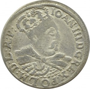 John III Sobieski, sixpence 1684 Krakow, KING IN CORON AND COAT, RARE