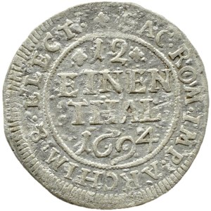 Germania, Sassonia, Giovanni Giorgio IV, 1/12 di tallero 1694 E.P.H., Lipsia