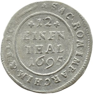 Germany, Saxony, Frederick Augustus, 1/12 thaler 1695 E.P.H., Leipzig