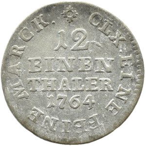 Niemcy, Saksonia, Fryderyk August, 1/12 talara 1764 EDC, Drezno
