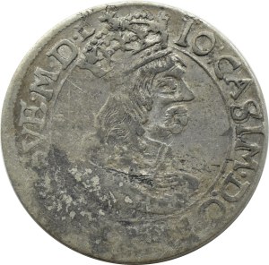 John II Casimir, sixpence 1662 AT, Cracow, with border on obverse