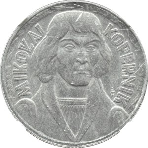 PRL, 10 złotych 1965 M.Kopernik, PRÓBA ALUMINIUM, nakład TYLKO 5 szt WIELKA RZADKOŚĆ!! NGC MS65