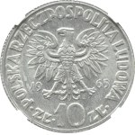PRL, 10 złotych 1965 M.Kopernik, PRÓBA ALUMINIUM, nakład TYLKO 5 szt WIELKA RZADKOŚĆ!! NGC MS65