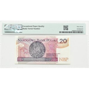 III RP, Chrobry, 20 złotych 2016, Warszawa, seria BR, PMG 67 EPQ