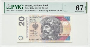 III RP, Chrobry, 20 gold 2016, Warsaw, BR series, PMG 67 EPQ
