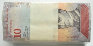 Venezuela, 10 bolivars 2018, E series, BANKING BUNDLE