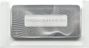 III RP, Chojnacki& April, silver bar 100 grams, foiled (2)