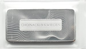 III RP, Chojnacki& April, silver bar 100 grams, foiled (3)