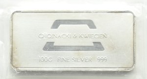 III RP, Chojnacki& April, silver bar 100 grams, foiled (4)