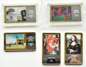 Masterpieces of World Painting, set of 5 hologram bars