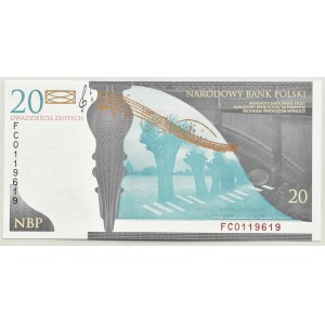 III RP, Fryderyk Chopin, 20 złotych 2009, Warszawa, UNC