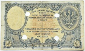 II RP, T. Kosciuszko 100 zloty 1919, London, series A, FOURTH PERFORMANCE