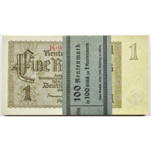 Niemcy, III Rzesza, 1 marka 1937 seria K, PACZKA BANKOWA, PIĘKNA!